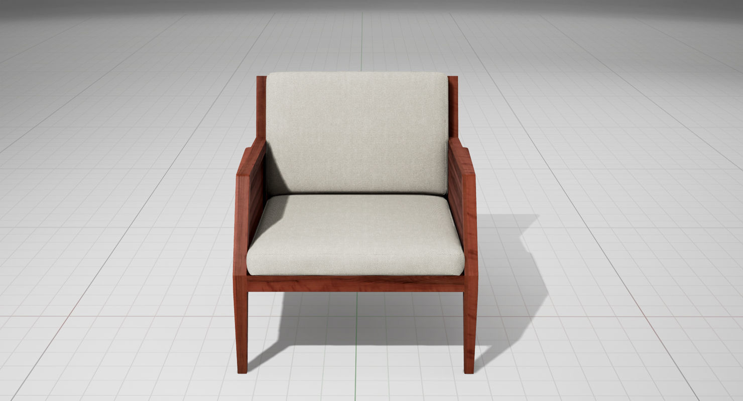 Raffa Chair UE4 Low-poly 3D model_5
