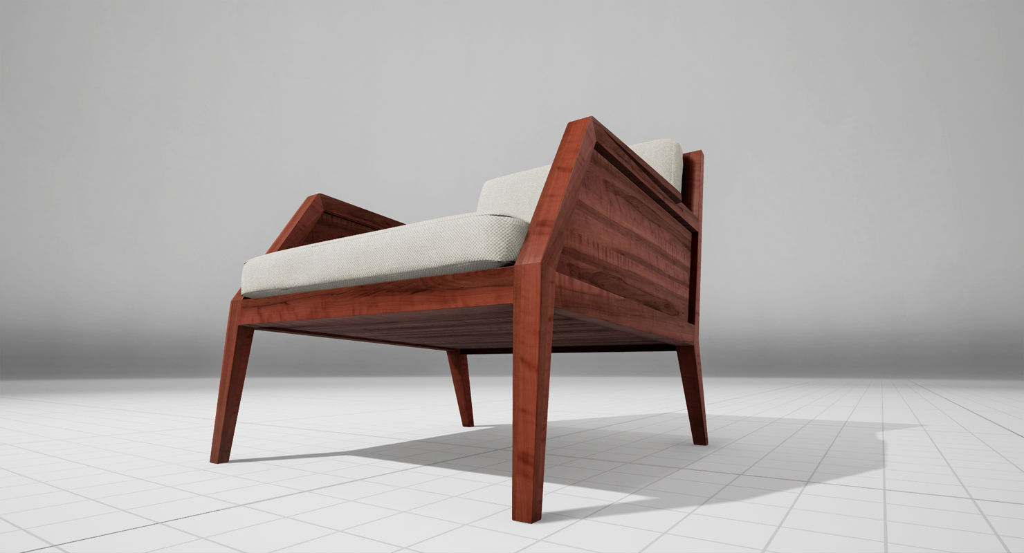 Raffa Chair UE4 Low-poly 3D model_1