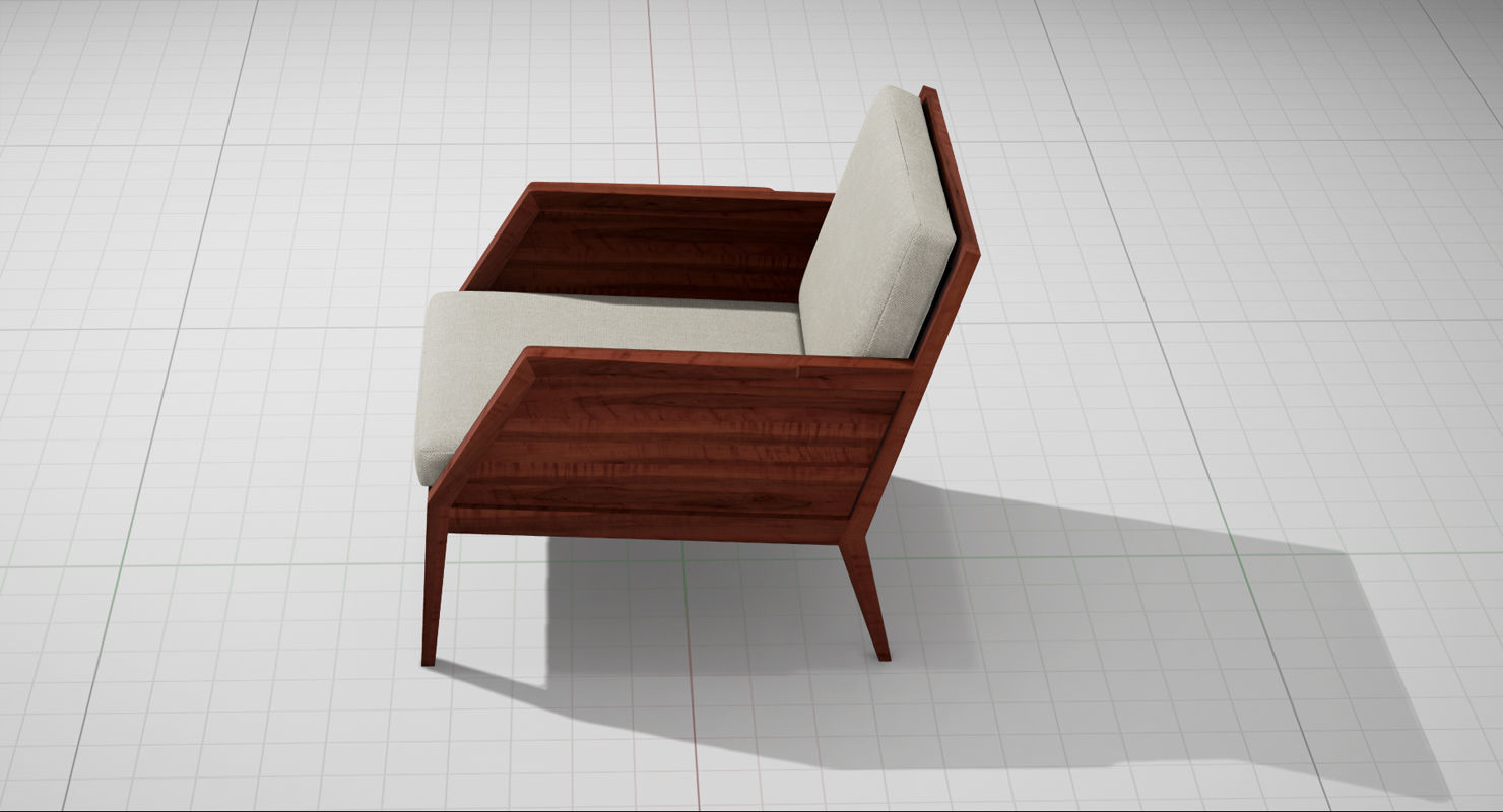 Raffa Chair UE4 Low-poly 3D model_8