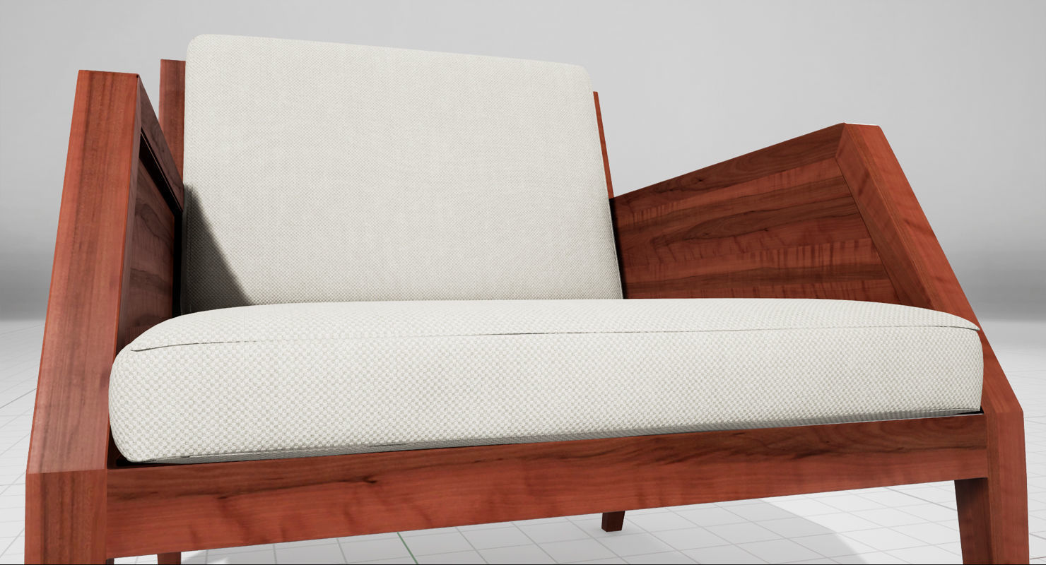 Raffa Chair UE4 Low-poly 3D model_10