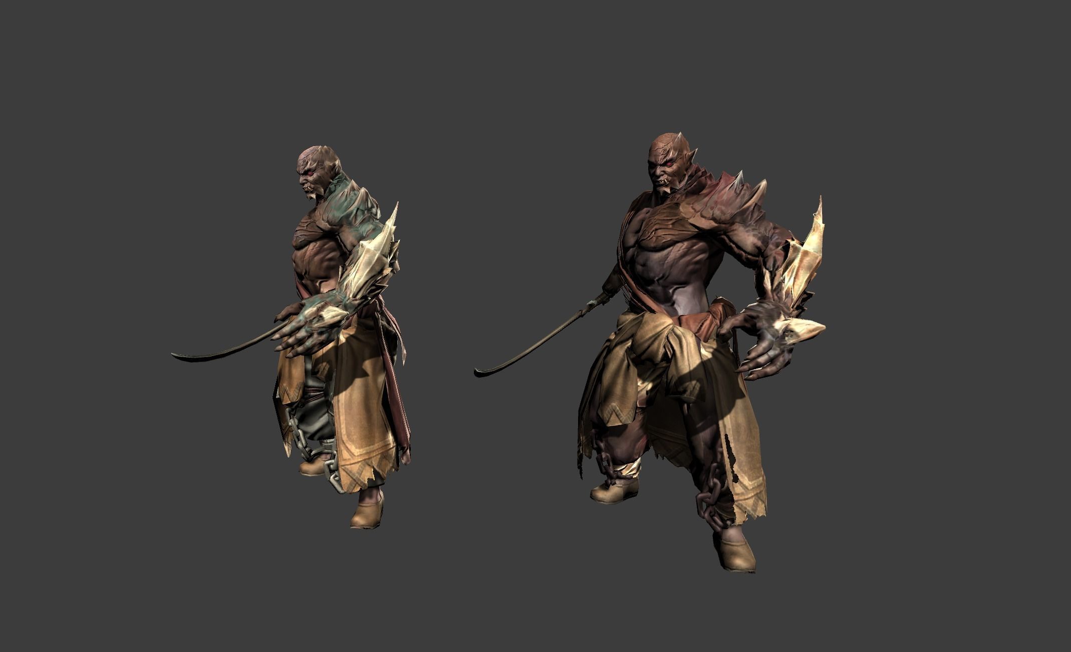 Demon Mutant Blade Low-poly 3D model_18