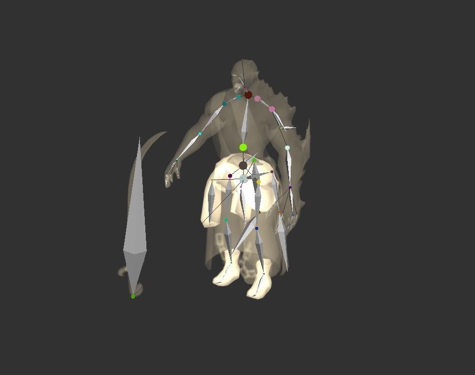 Demon Mutant Blade Low-poly 3D model_2