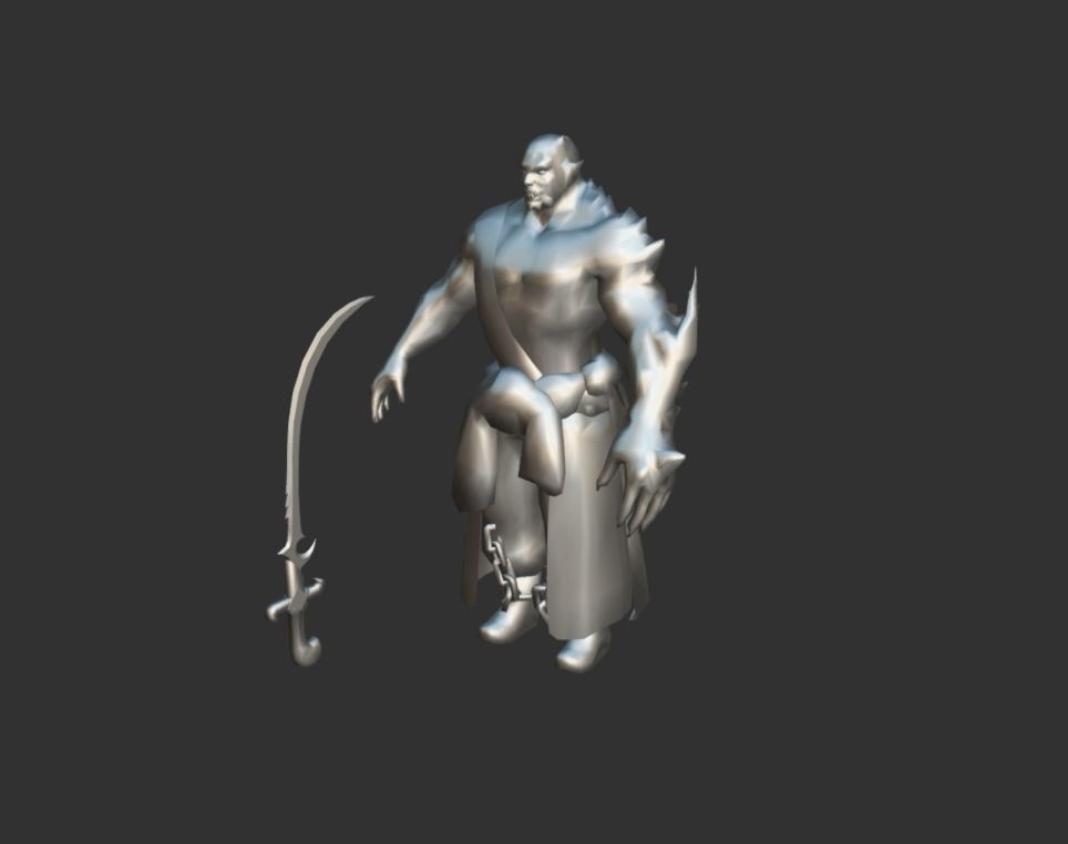 Demon Mutant Blade Low-poly 3D model_4