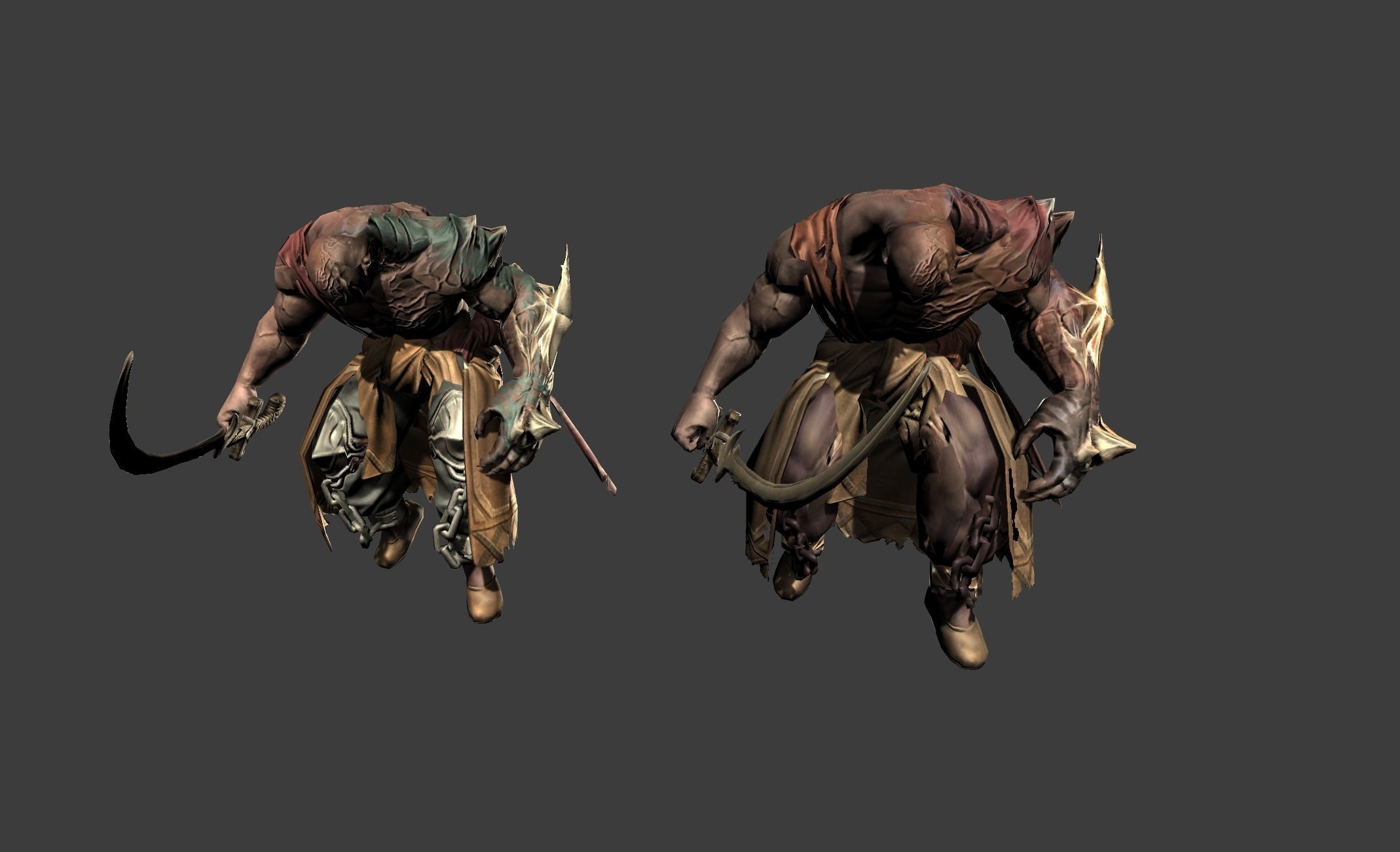 Demon Mutant Blade Low-poly 3D model_16