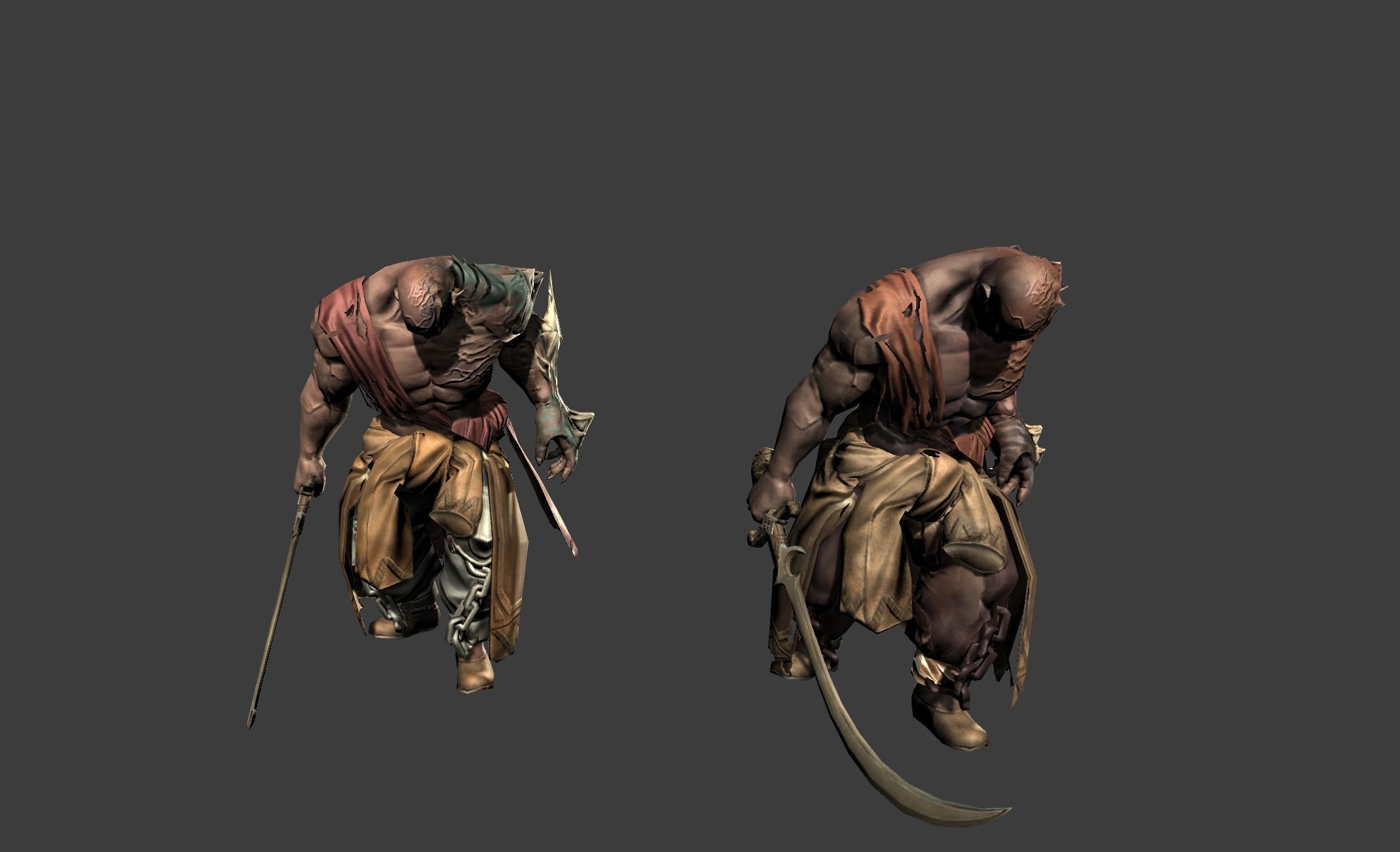 Demon Mutant Blade Low-poly 3D model_14