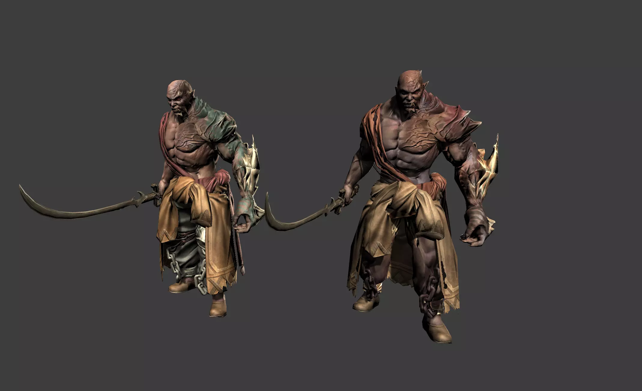 Demon Mutant Blade Low-poly 3D model_0