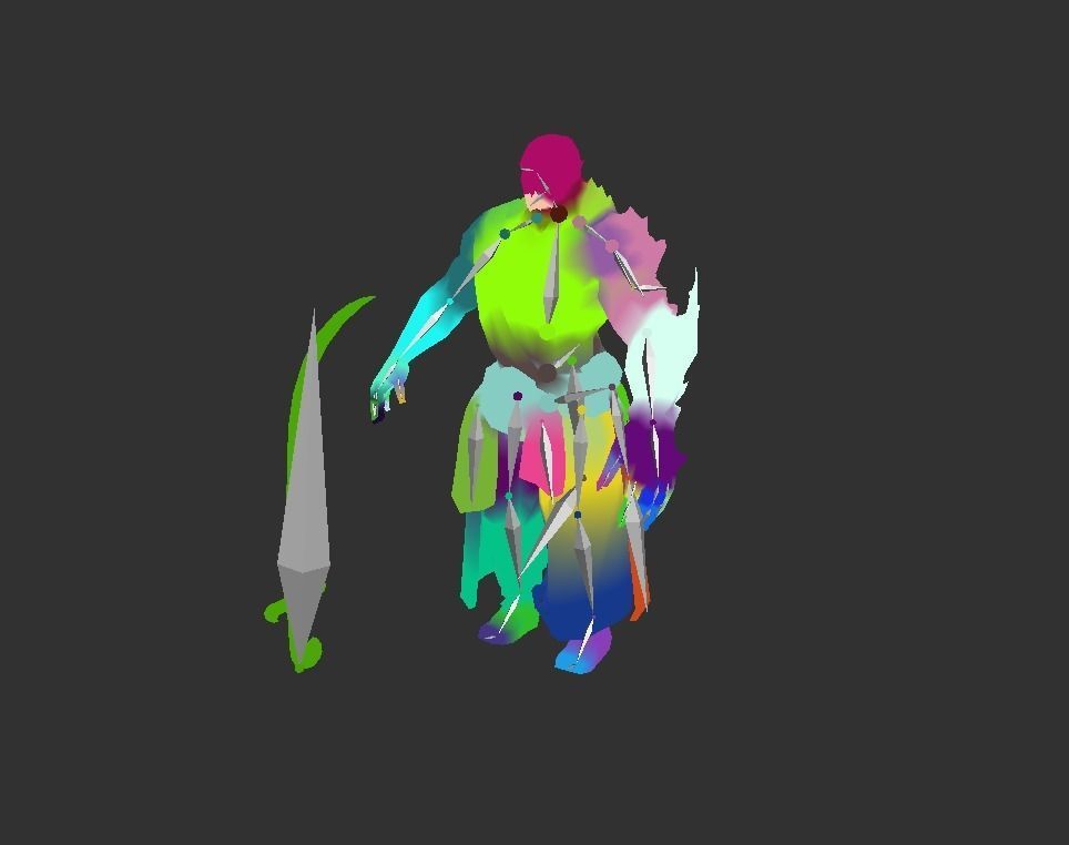 Demon Mutant Blade Low-poly 3D model_3