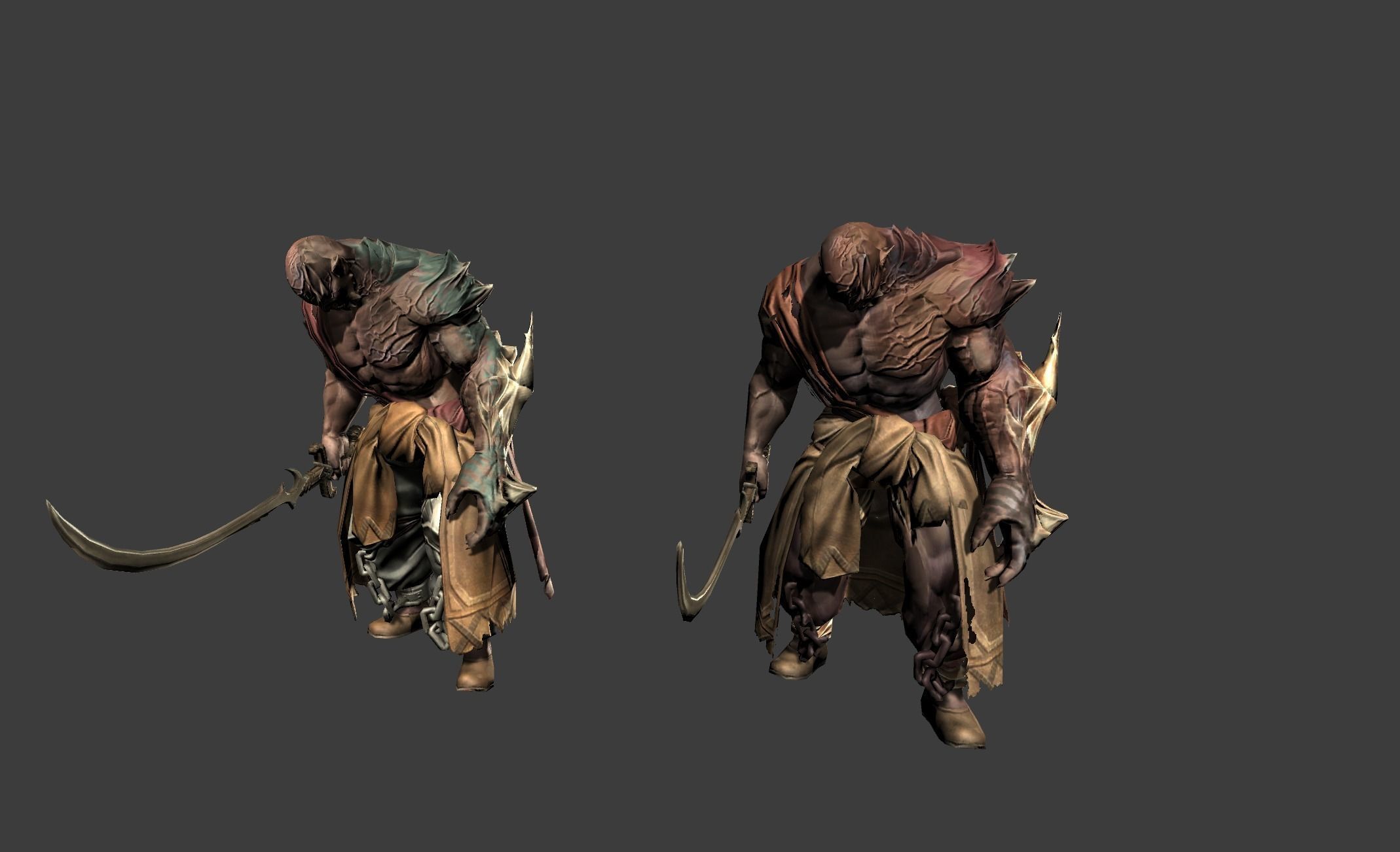 Demon Mutant Blade Low-poly 3D model_9