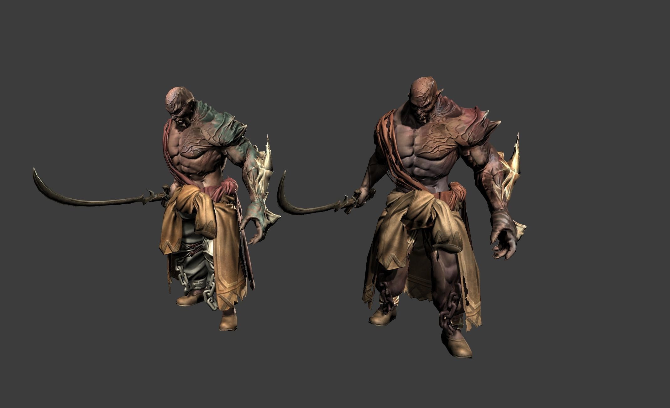 Demon Mutant Blade Low-poly 3D model_15