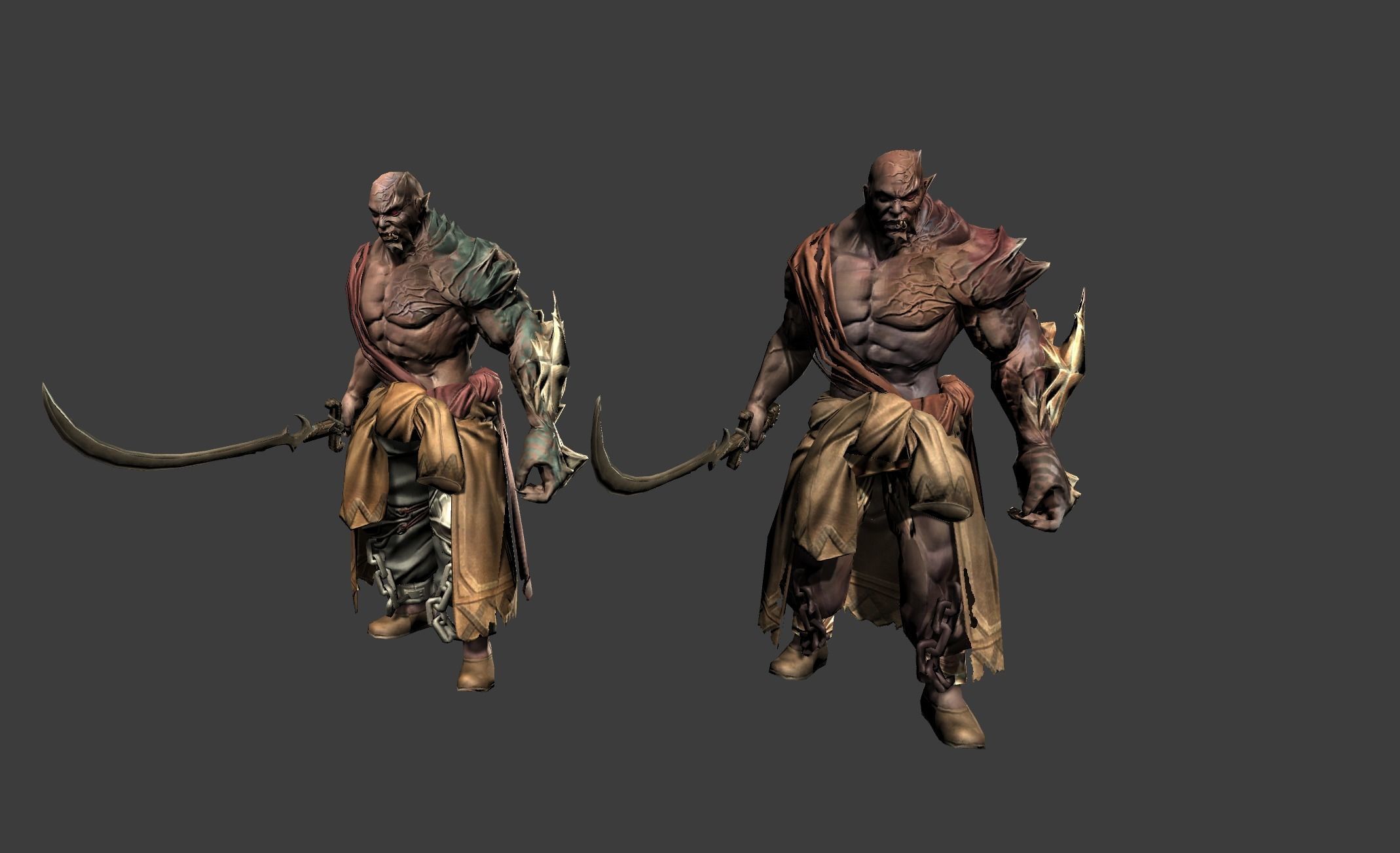 Demon Mutant Blade Low-poly 3D model_19