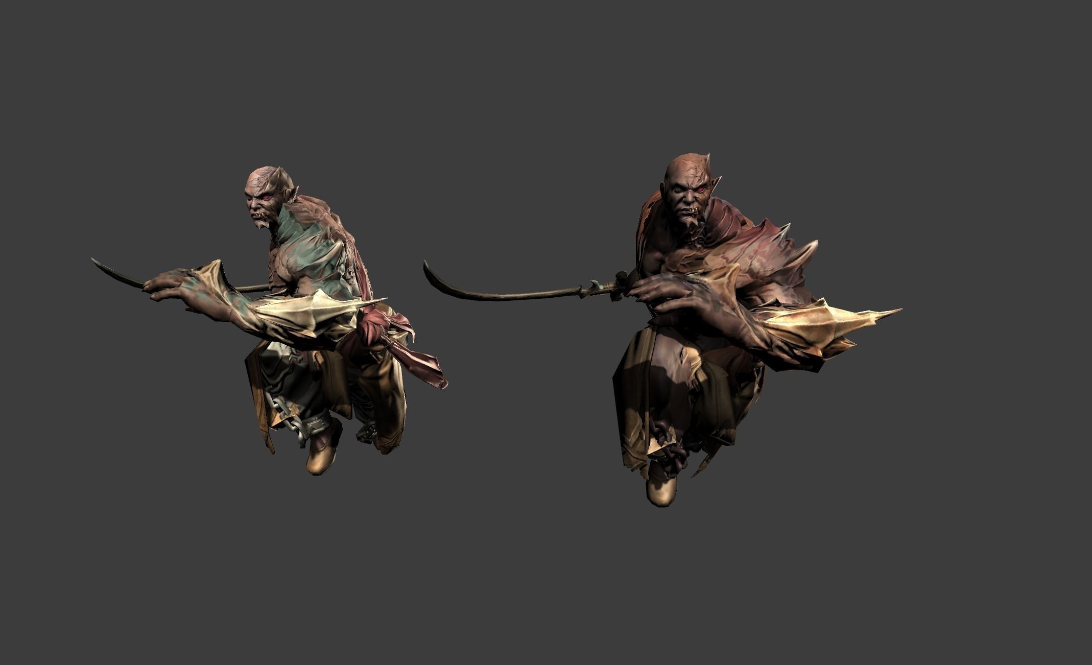 Demon Mutant Blade Low-poly 3D model_11