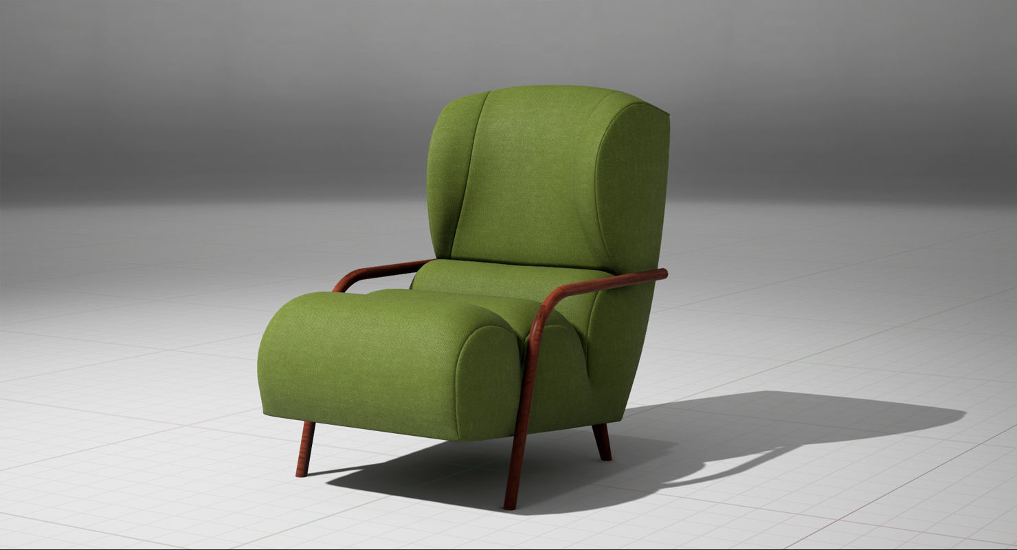 Papa Chair UE4 Low-poly 3D model_9