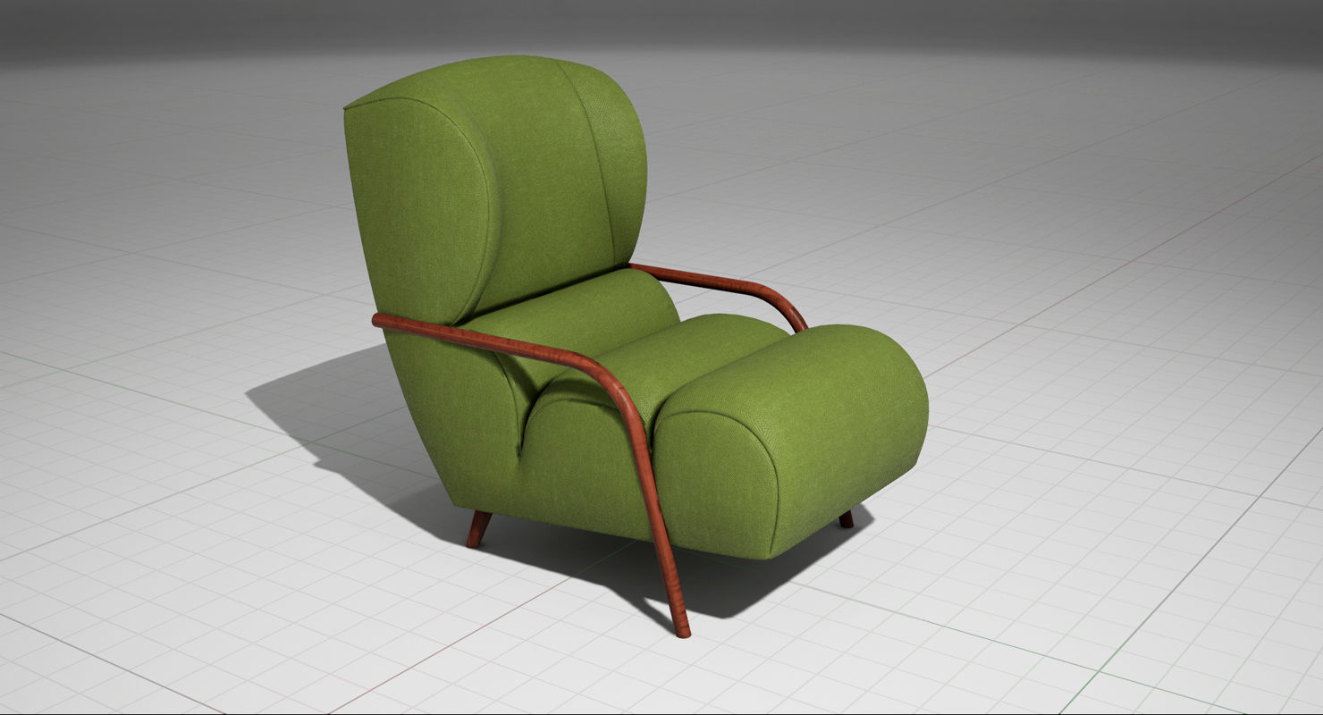 Papa Chair UE4 Low-poly 3D model_6