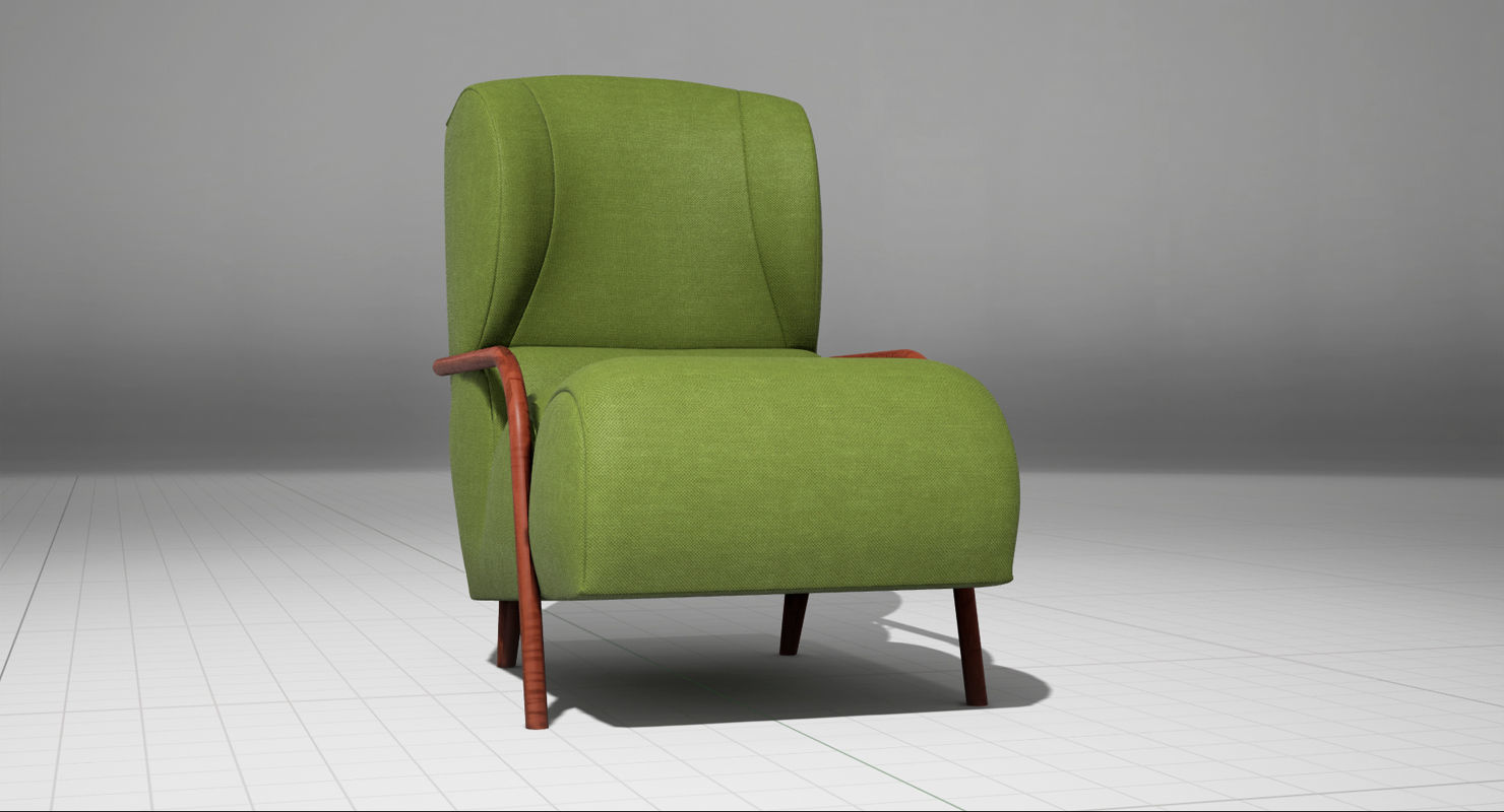 Papa Chair UE4 Low-poly 3D model_10