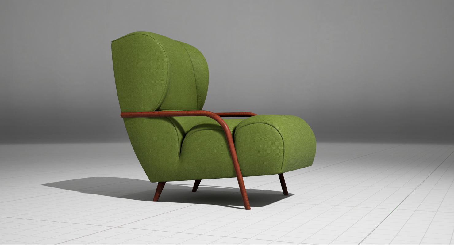 Papa Chair UE4 Low-poly 3D model_1