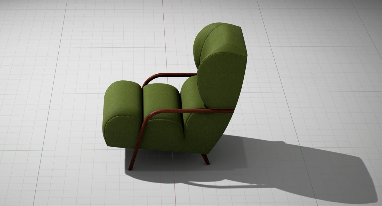 Papa Chair UE4 Low-poly 3D model_8