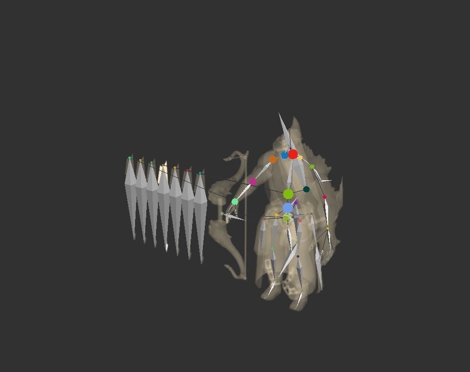 Demon Mutant Archer Low-poly 3D model_3