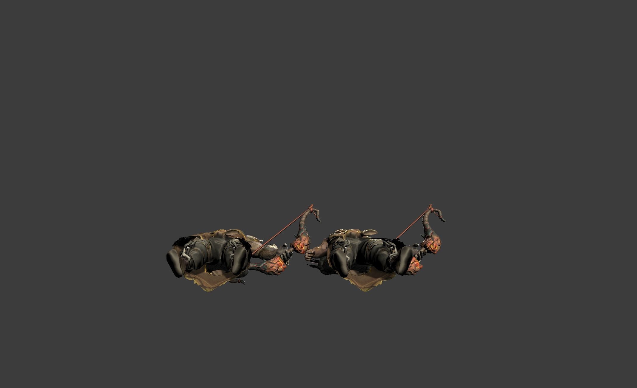 Demon Mutant Archer Low-poly 3D model_17