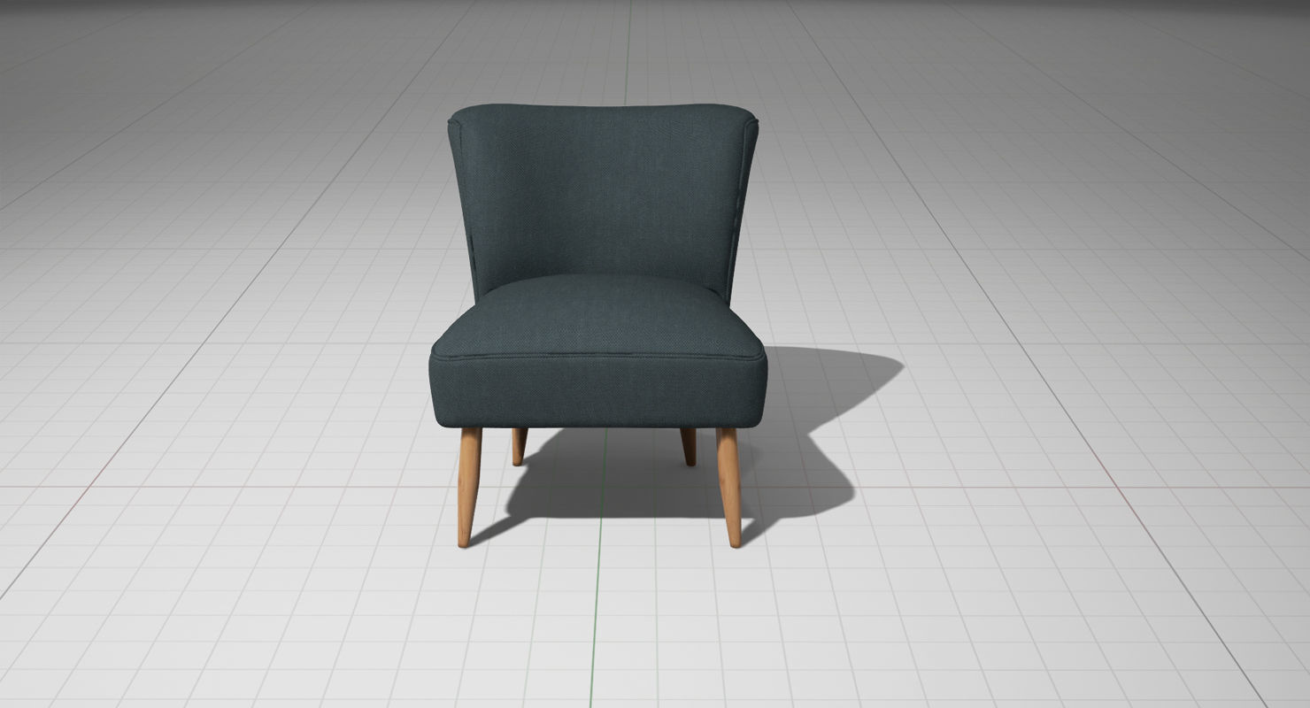 Cocktail Chair Northmore Major UE4 Low-poly 3D model_5