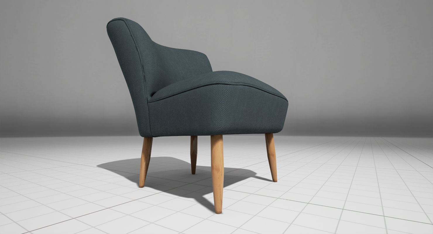 Cocktail Chair Northmore Major UE4 Low-poly 3D model_10