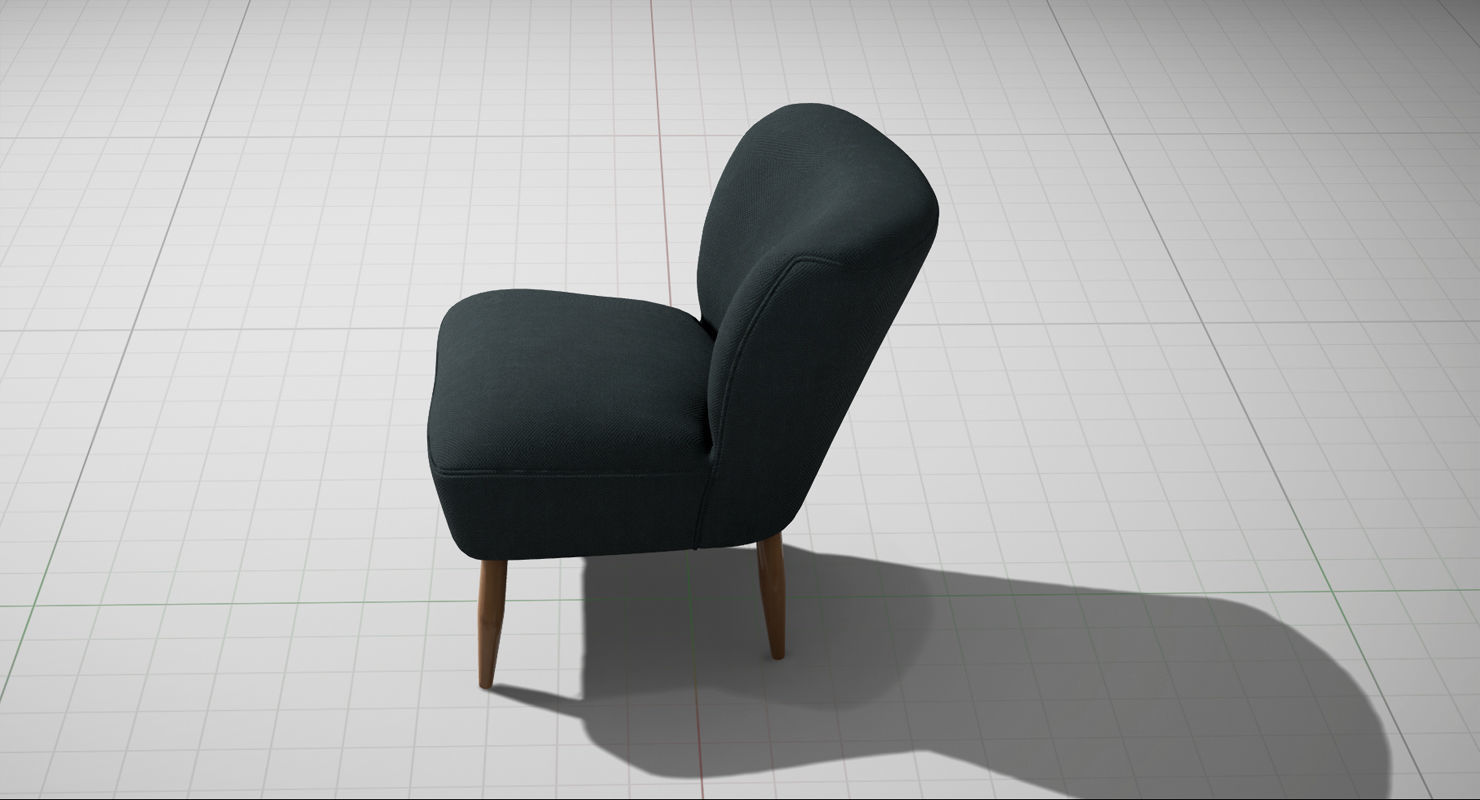 Cocktail Chair Northmore Major UE4 Low-poly 3D model_8