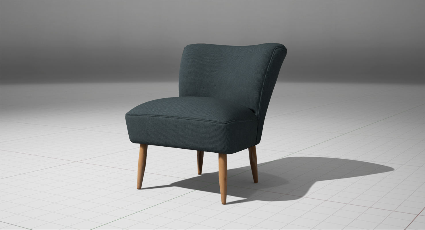 Cocktail Chair Northmore Major UE4 Low-poly 3D model_9