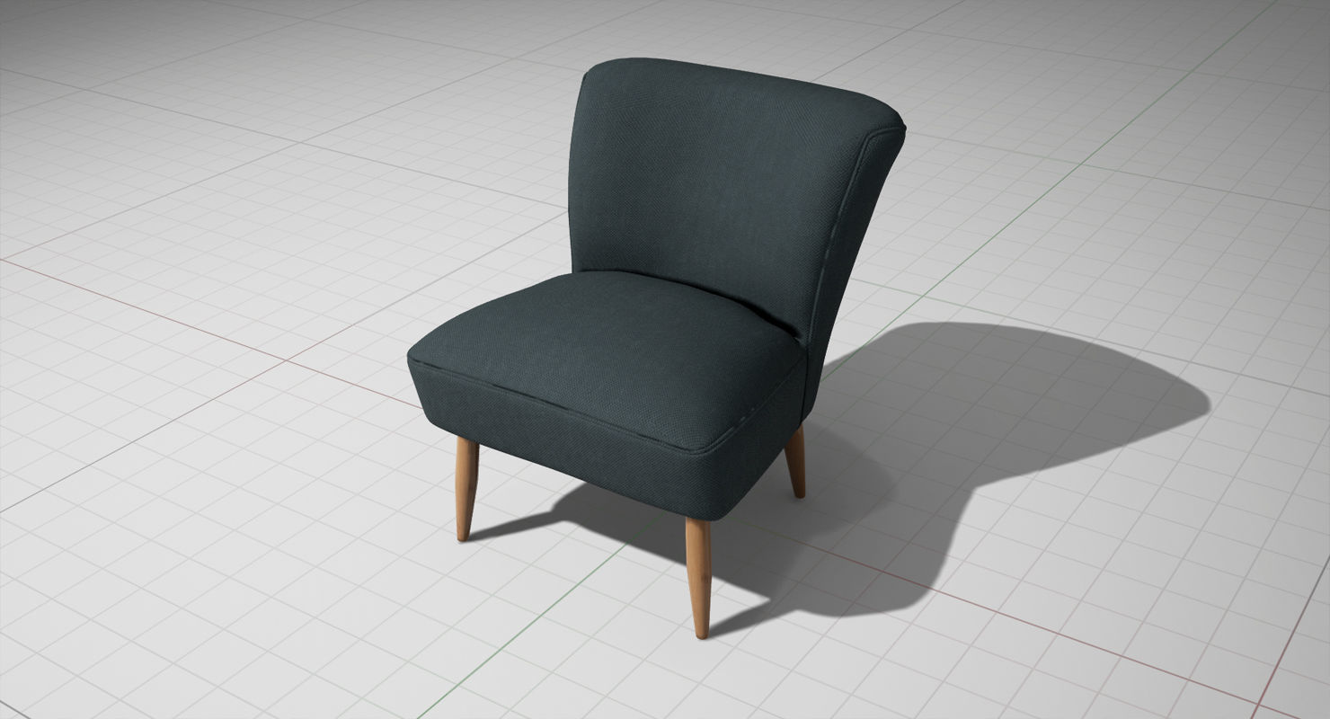 Cocktail Chair Northmore Major UE4 Low-poly 3D model_4