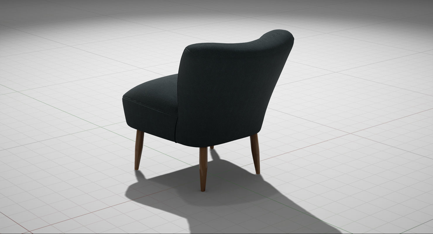 Cocktail Chair Northmore Major UE4 Low-poly 3D model_7