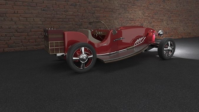 Old Car HotRoad Free 3D model