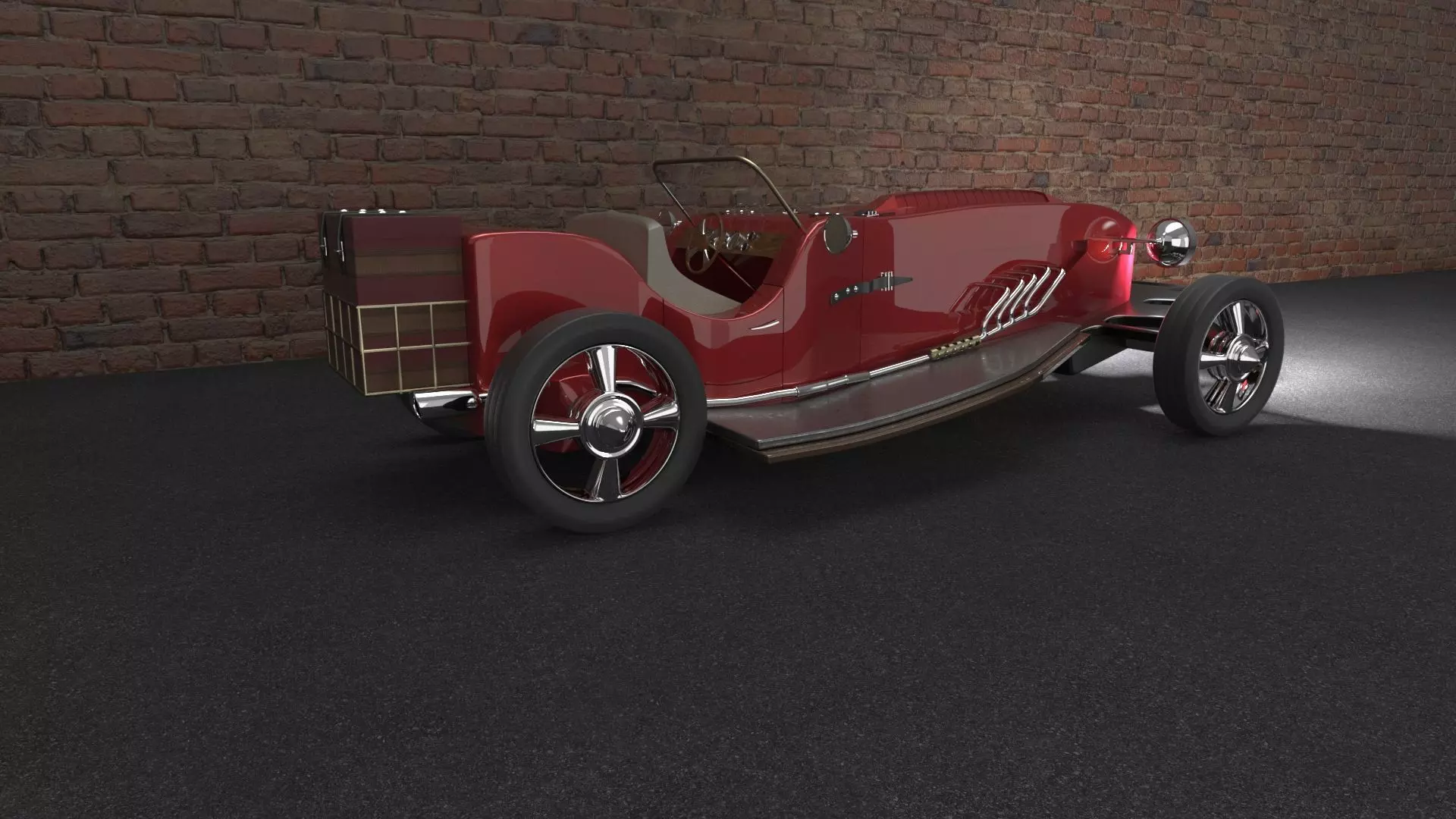 Old Car HotRoad Free 3D model