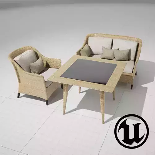 Dedon Summerland Set Beige UE4