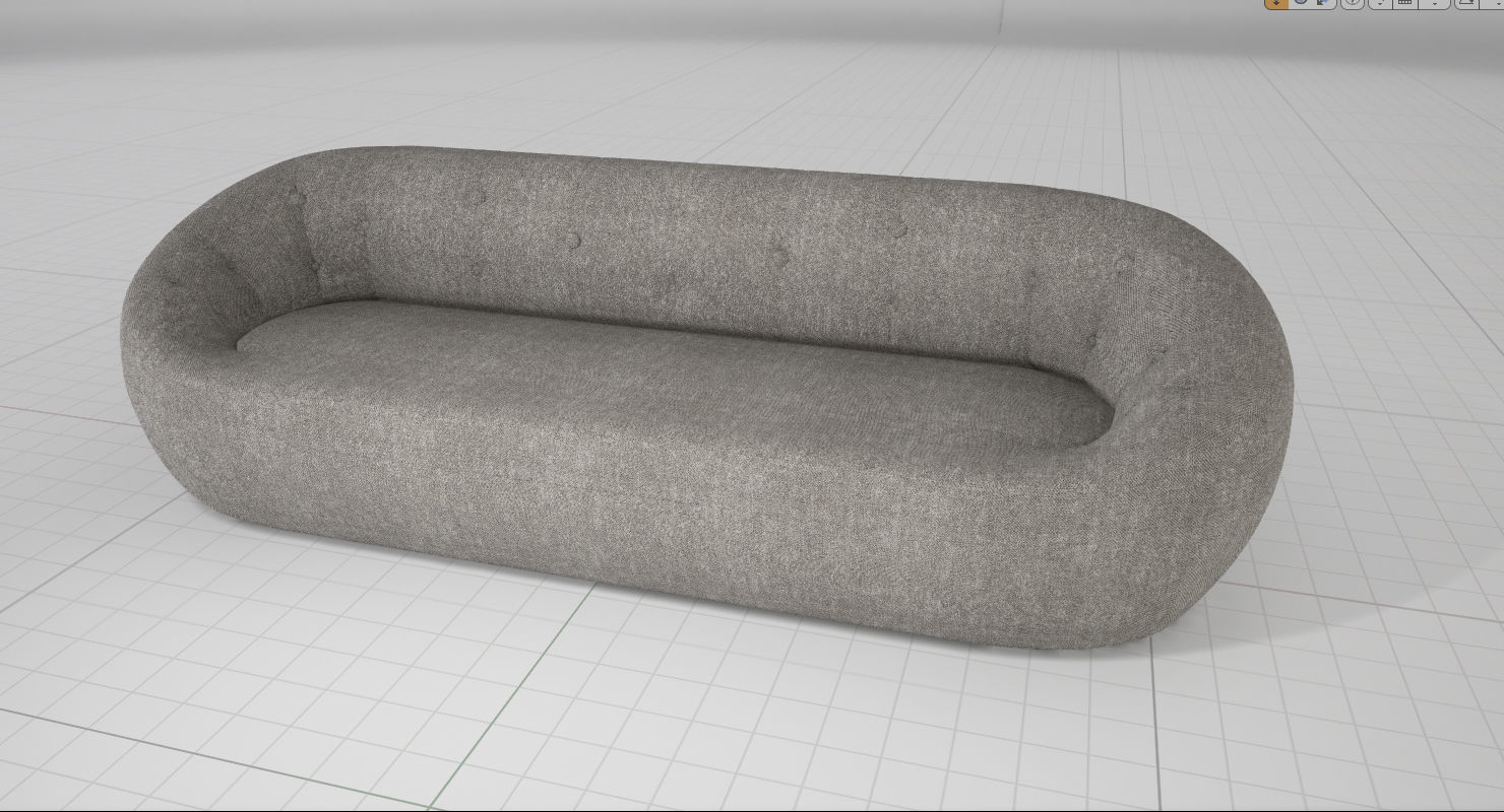 Capsule Sofa Ceres UE4 Low-poly 3D model_4