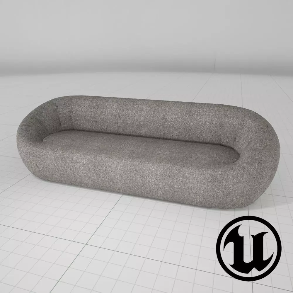 Capsule Sofa Ceres UE4 Low-poly 3D model_0
