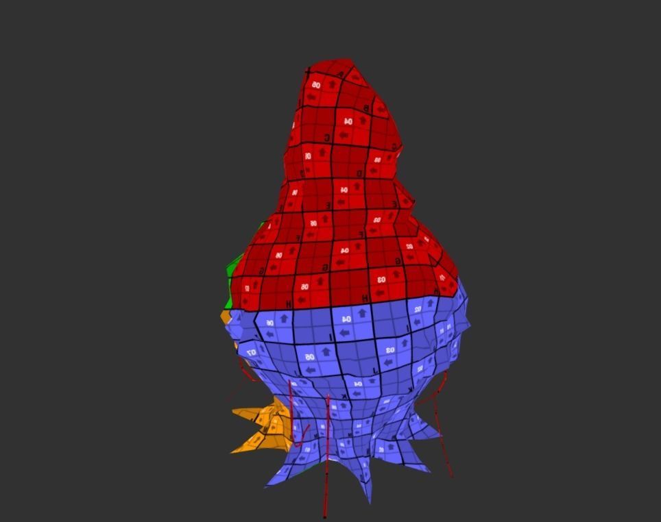 Alien Moth Hive Bug Low-poly 3D model_6