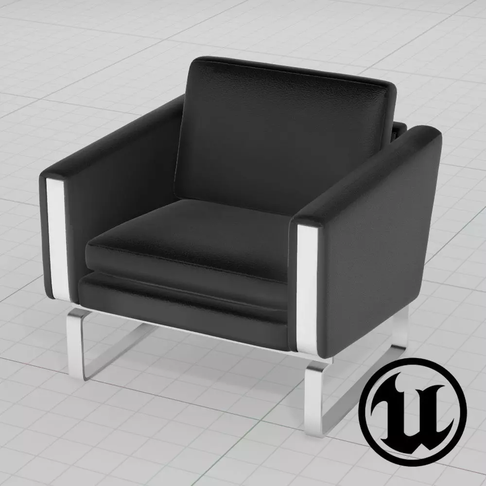 Wegner CH101 UE4 Chair Low-poly 3D model