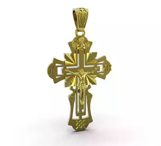 Cross gold pendant