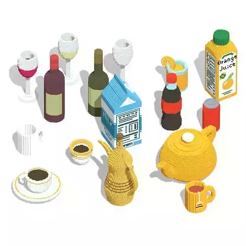 Voxel Beverages 17 Items