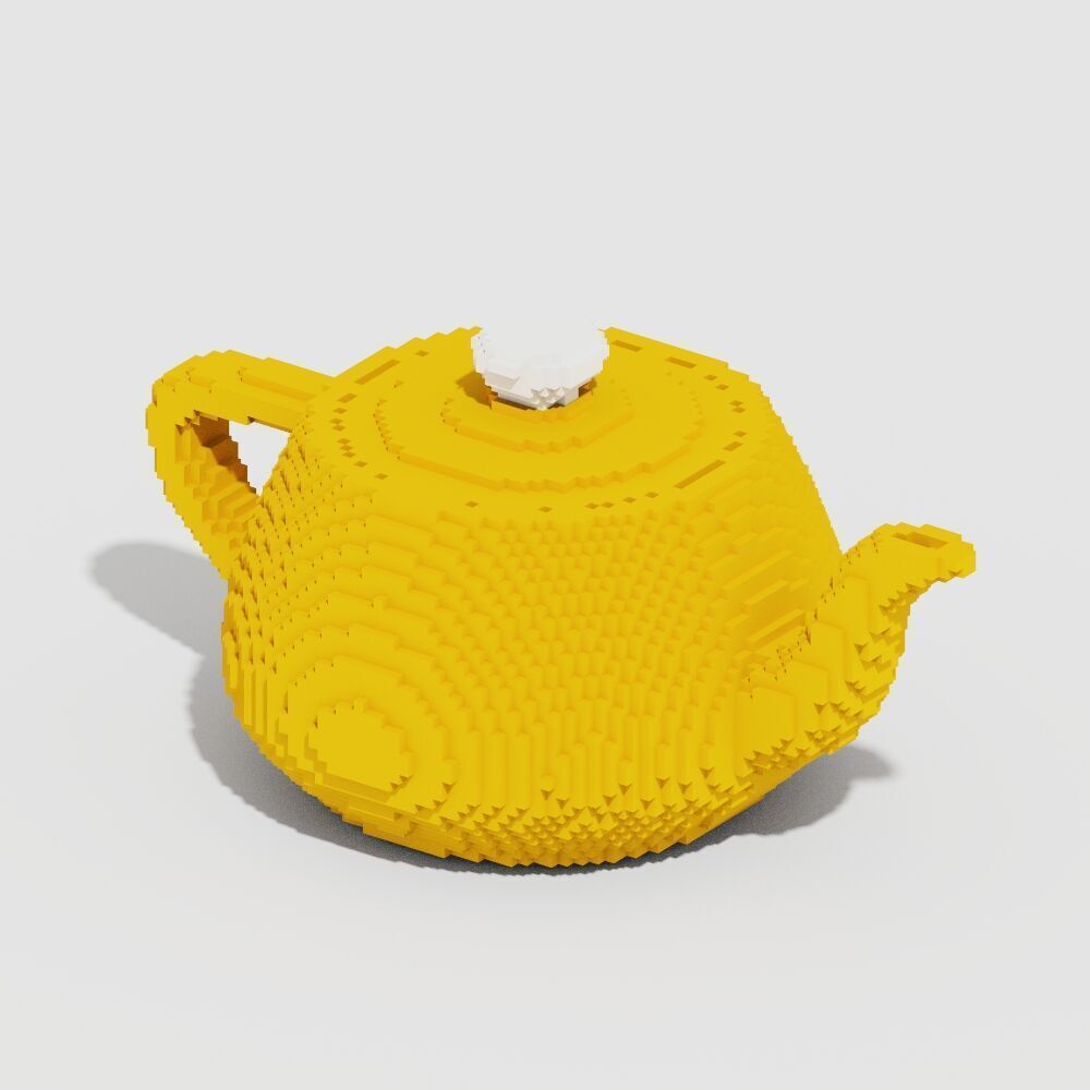 Voxel Beverages 17 Items Low-poly 3D model_16