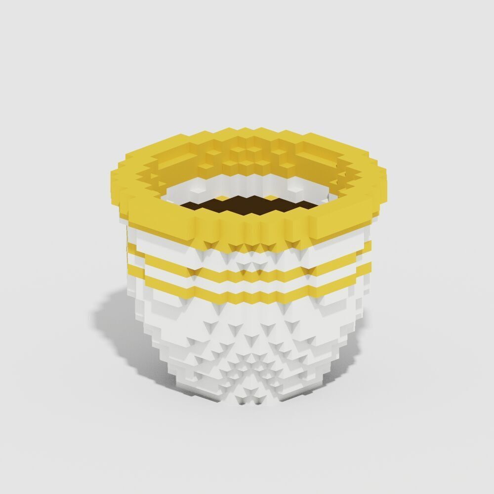 Voxel Beverages 17 Items Low-poly 3D model_2