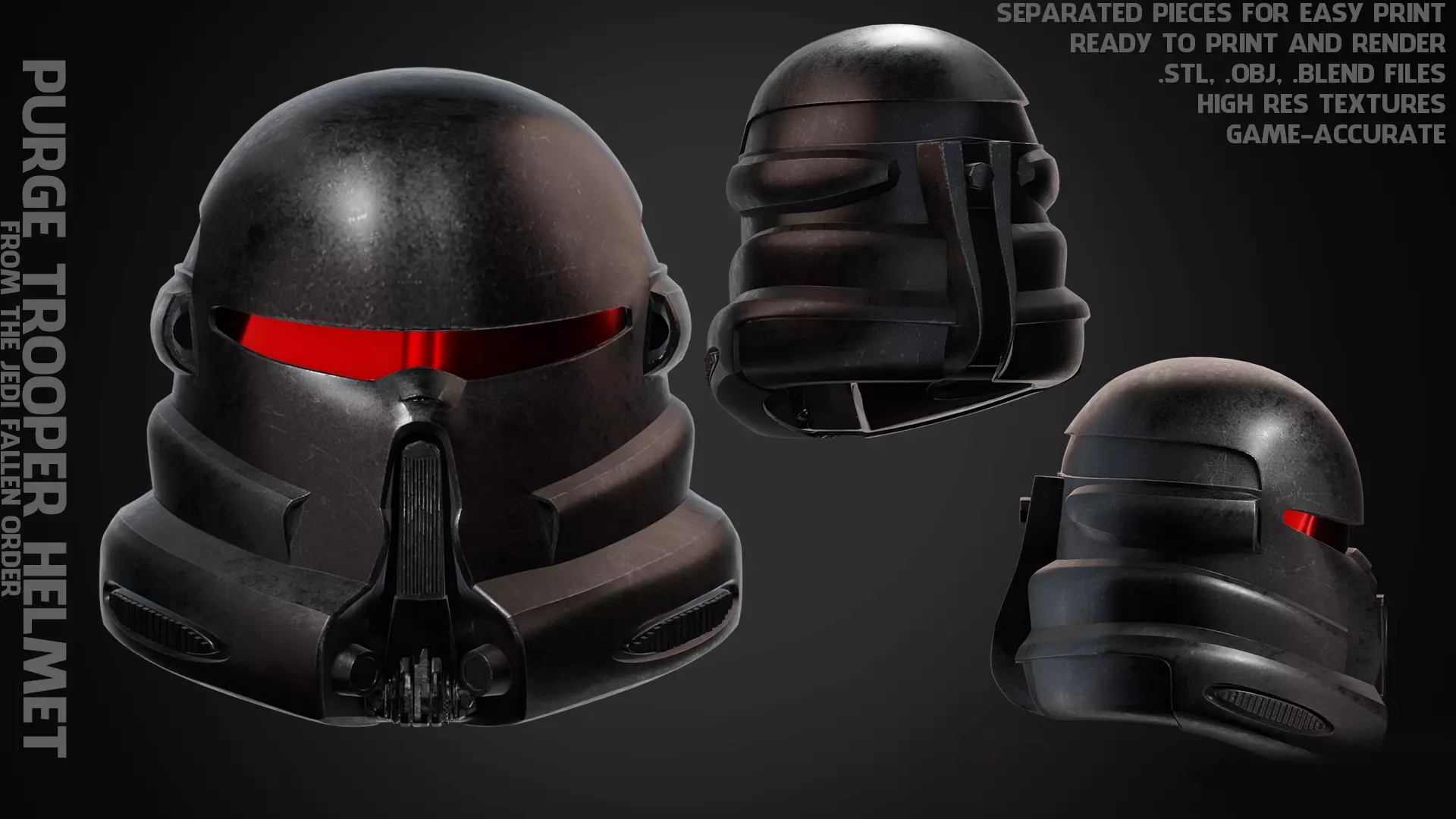 Purge Trooper Helmet for Cosplay 3D print model_0