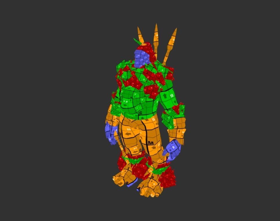 Mutant Orc Assassin Low-poly 3D model_6