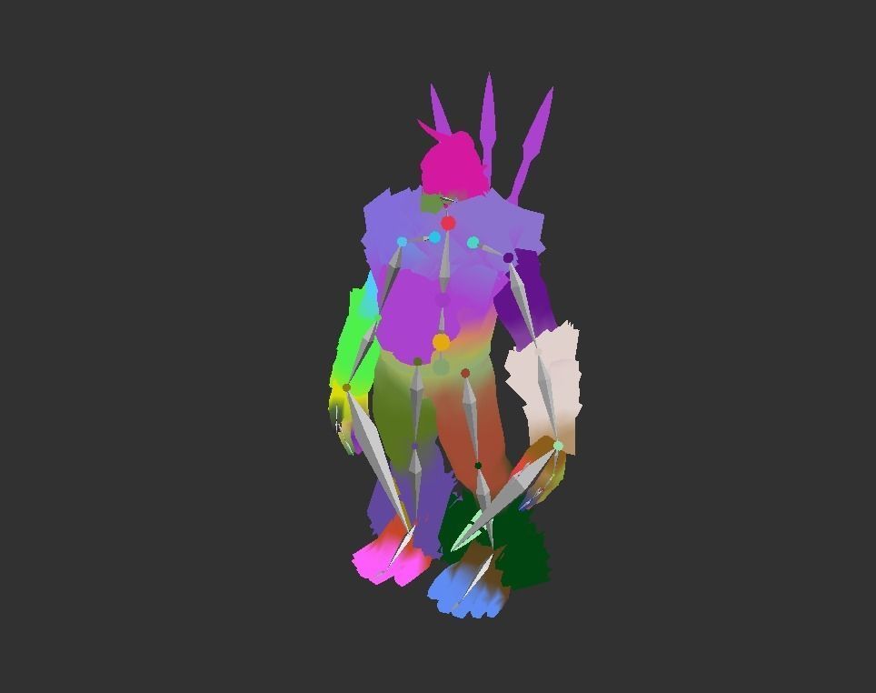 Mutant Orc Assassin Low-poly 3D model_3