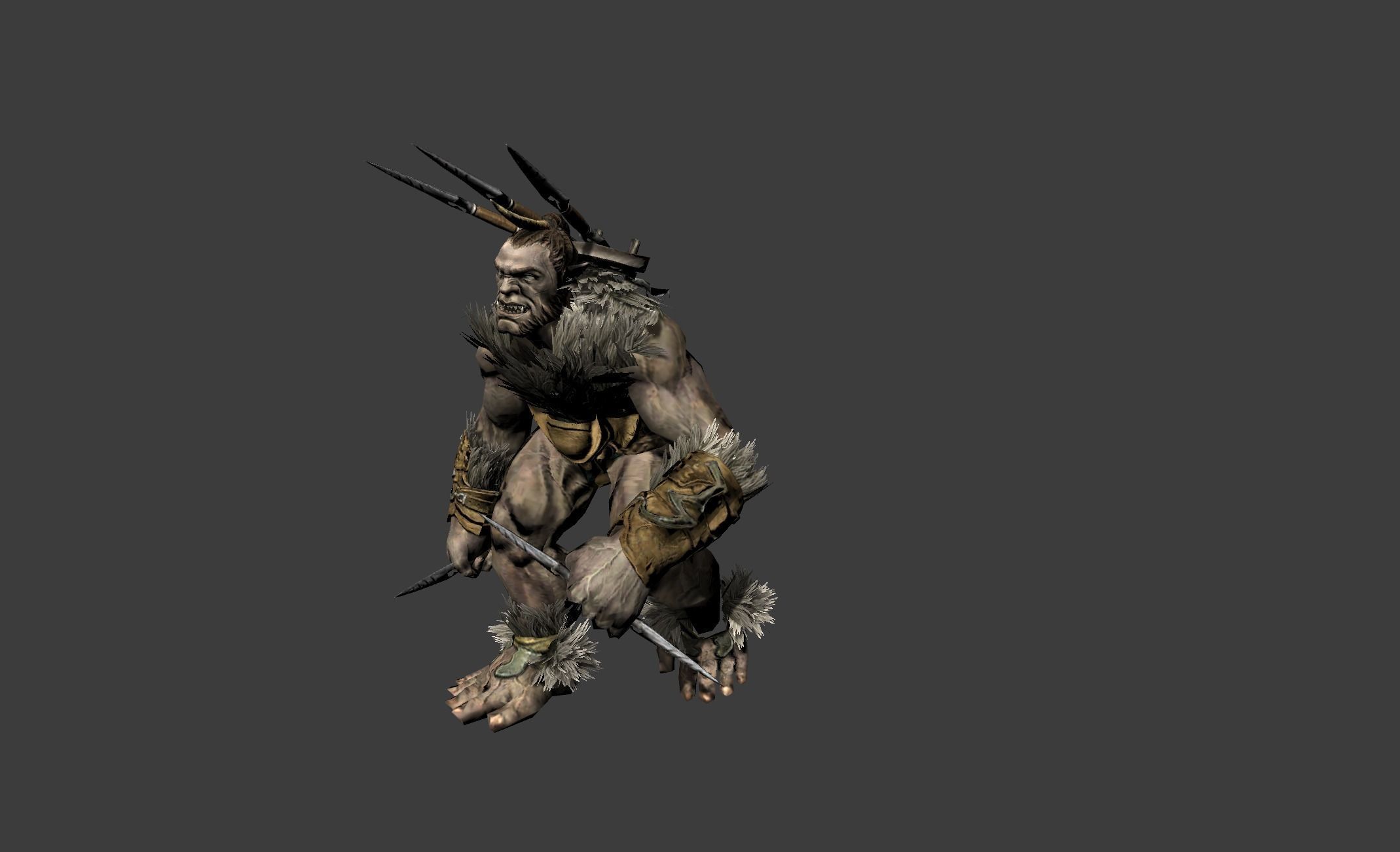 Mutant Orc Assassin Low-poly 3D model_16