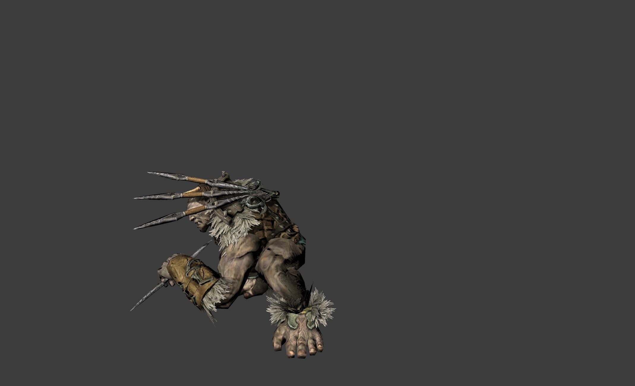 Mutant Orc Assassin Low-poly 3D model_12