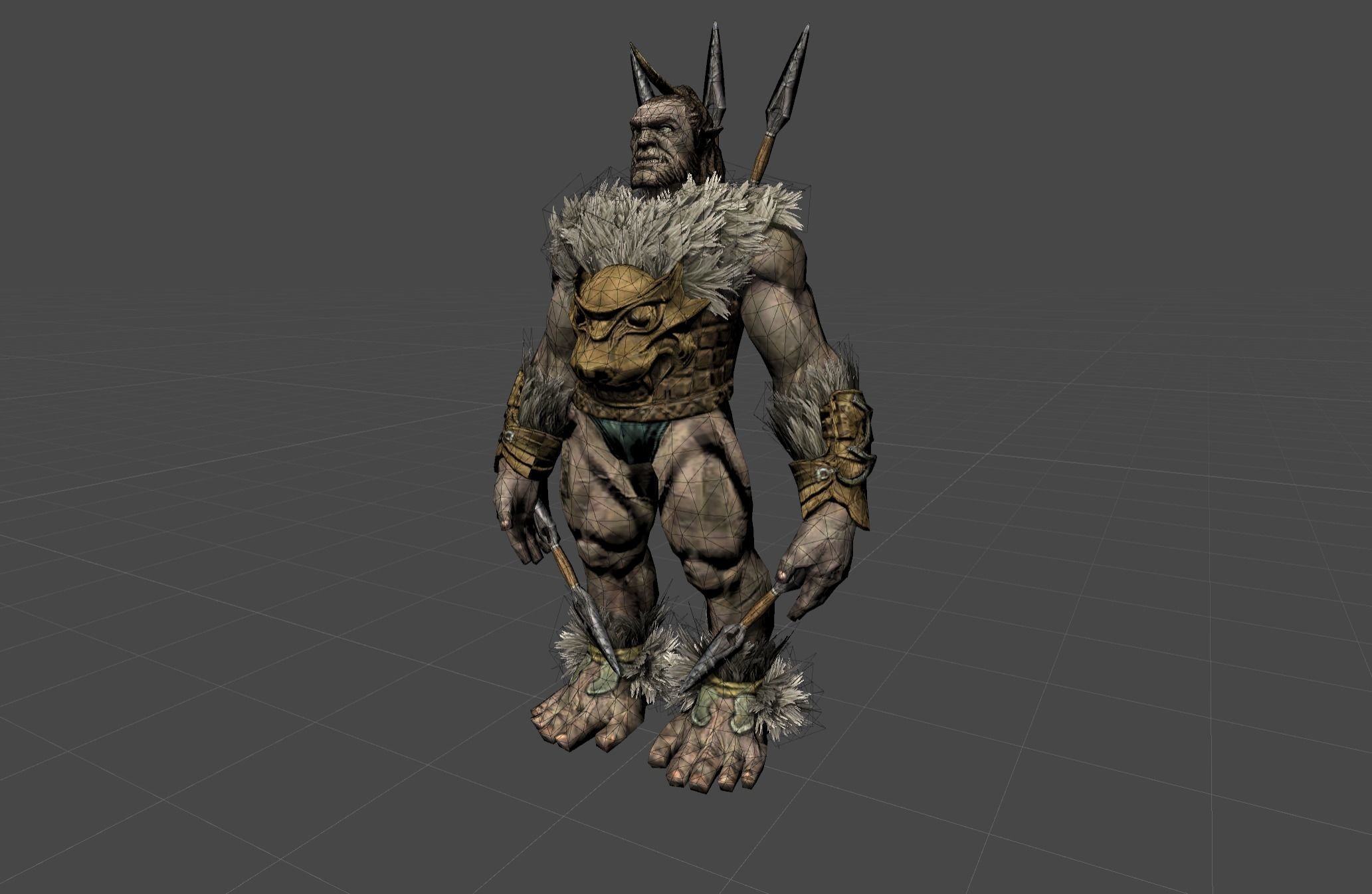 Mutant Orc Assassin Low-poly 3D model_19