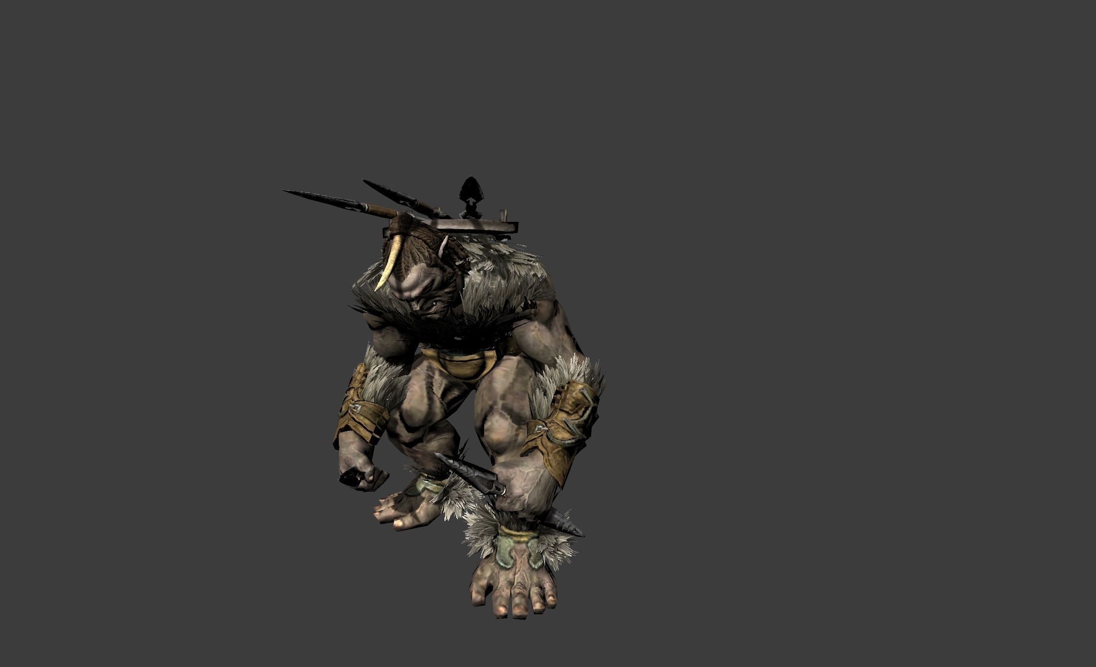 Mutant Orc Assassin Low-poly 3D model_9