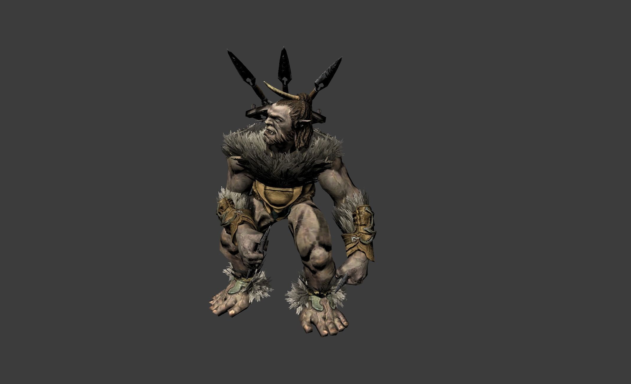 Mutant Orc Assassin Low-poly 3D model_10