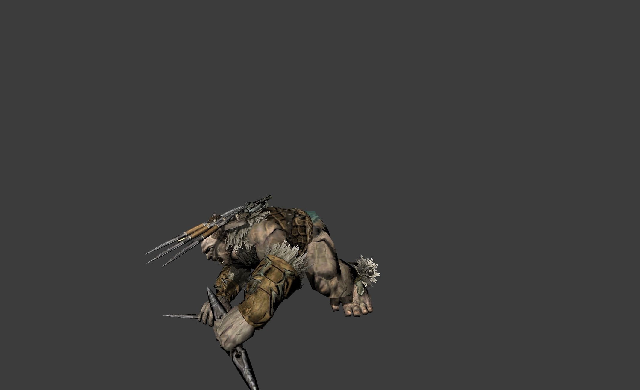 Mutant Orc Assassin Low-poly 3D model_14