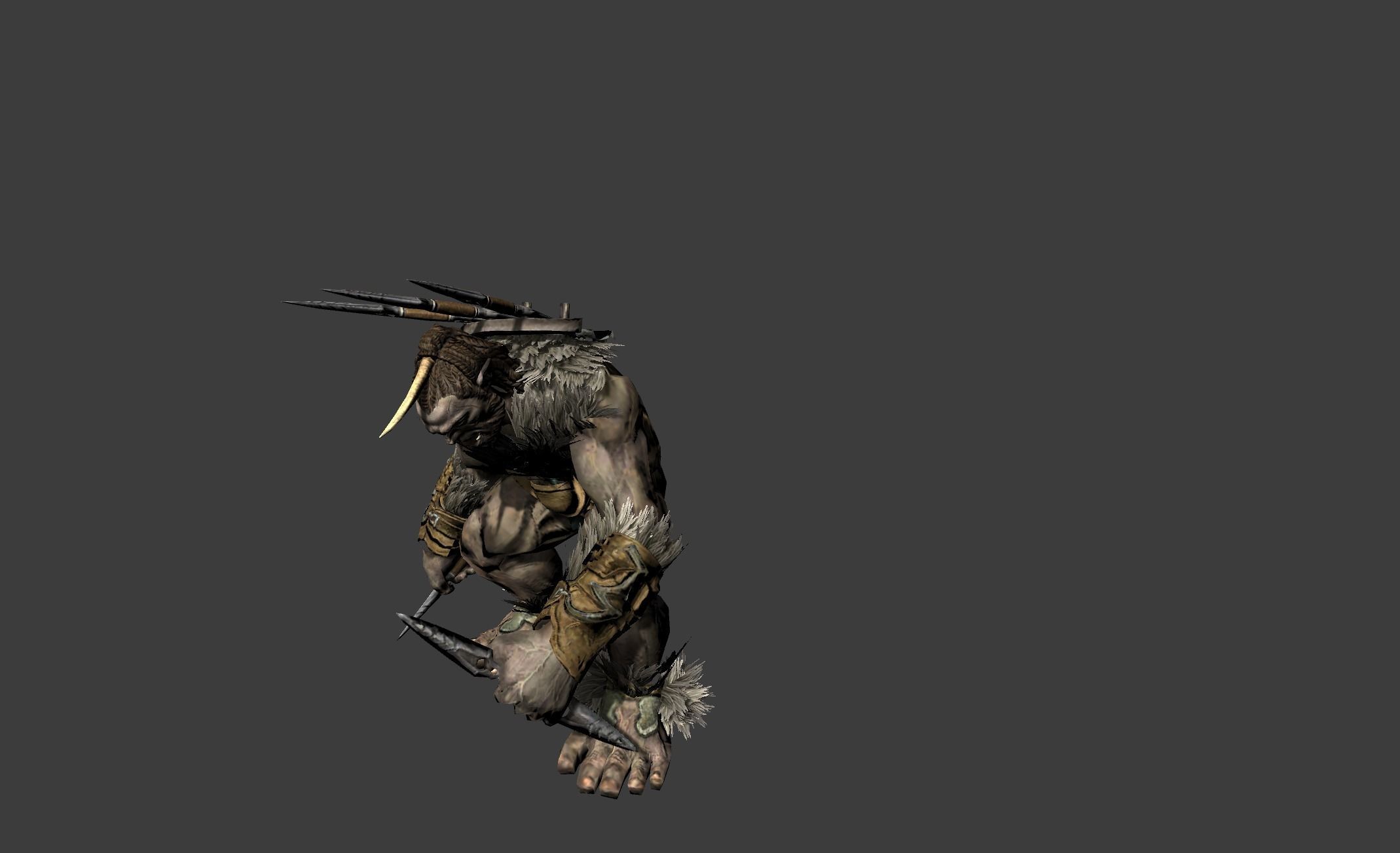 Mutant Orc Assassin Low-poly 3D model_18