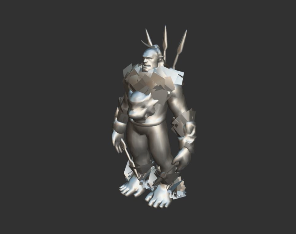 Mutant Orc Assassin Low-poly 3D model_4